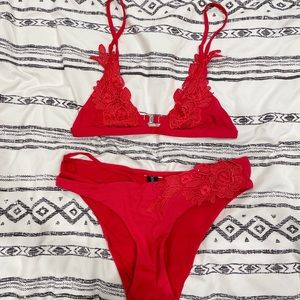 Mink Pink Red bikini set